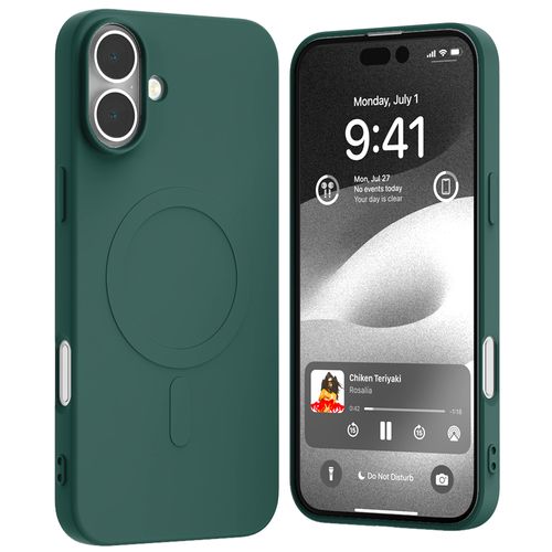 Mercury Semi-Silicon MagSafe iPhone 16 Plus (6.7), GREEN / ZIELONY na Arena.pl