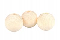Drewniane korale kulki 14mm SUROWE Z OTWOREM decoupage MAKRAMA 10szt.