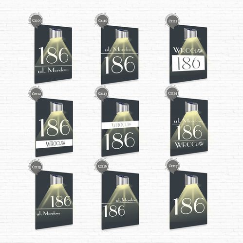 antracyt TABLICZKA podświetlana ADRESOWA twój adres dibond 30x20 cm na Arena.pl