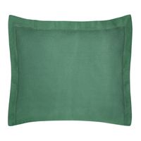 Poszewka z satynowym połyskiem i ozdobną kantą 70X80 ciemnozielona