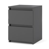 Szafka Nocna Dla Dziecka Szara Mat 2 Szuflady Nowoczesny Stolik Loft 30cm