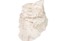 Jamiks PECA chustka dla dziewczynki falbanki kropki ecru