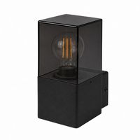 KINKIET LED KWADRATOWY 40W CZARNY IP44 ALUMINIUM E27
