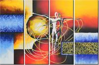 120CM 80 OBRAZ 4 ELEM TAŃCZĄCE POSTACIE ŚCIENNY