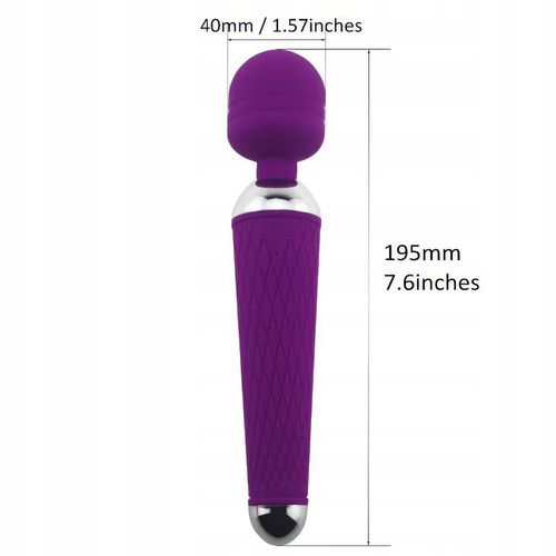 SILIKONOWY WIBRATOR, MOCNY MASAŻER ŁECHTACZKI, WAND - MEGA ORGAZM DO MASAŻU na Arena.pl