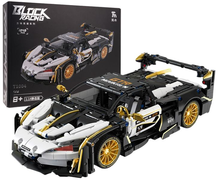 Zestaw Klocków Auto Sportowe Biało/Czarne 1242El. zdjęcie 9