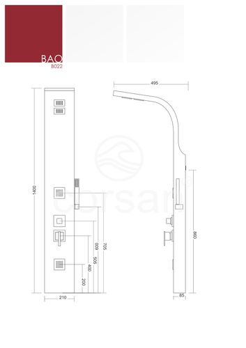 Panel prysznicowy Corsan B-022 Bao na Arena.pl