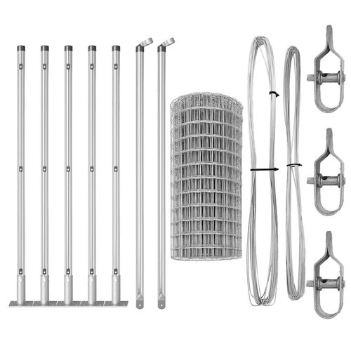 Ogrodzenie z słupkami Srebrny 0.4 x 10 m Stal na Arena.pl