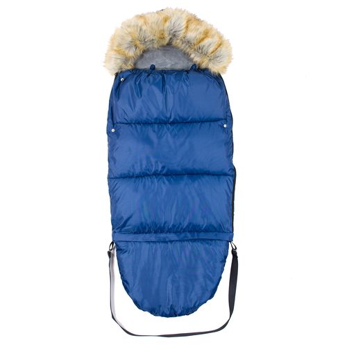 Śpiworek z futerkiem do wózka granatowy + torba + pokrowiec STARKY na Arena.pl