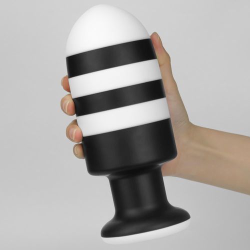 Zatyczka Analna Czarno-Biała Silikonowa Korek Analny Plug 19,5 Cm na Arena.pl