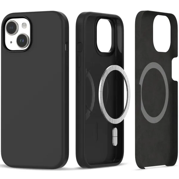 Etui Tech-Protect Silicone MagSafe na iPhone 15 - czarny mat zdjęcie 1
