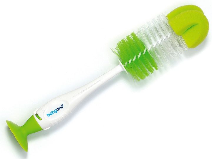 Szczotka do butelek i smoczków samostojąca z przyssawką i chowaną mini szczoteczką zdjęcie 2