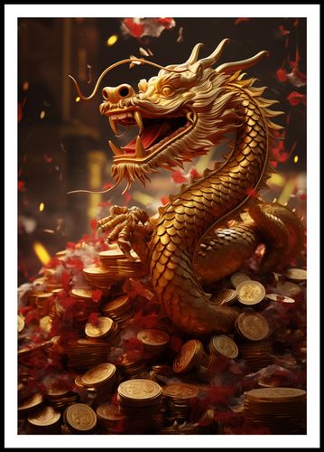 Plakat 68x98cm Smok Bogactwa na Arena.pl