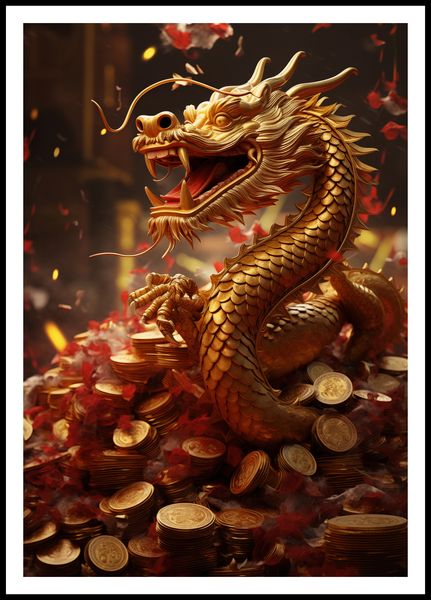 Plakat 68x98cm Smok Bogactwa zdjęcie 3