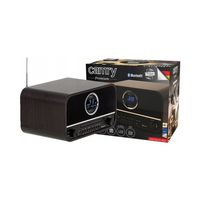Retro Radio LCD Przenośne Kuchenne 45W Bluetooth Pilot FM/CD/AUX Czarne