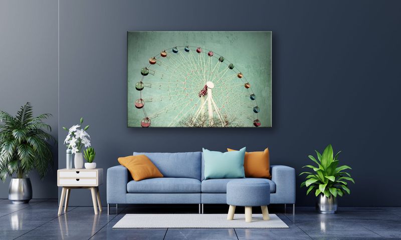 OBRAZ NA PŁÓTNIE 114 Karuzela 90x60cm zdjęcie 4