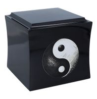Tematyczna urna z symbolem Yin-Yang Czarny/Design1