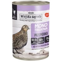 karma  mokra dla kota monobiałkowa przepiórka 400g wiejska zagroda alergia