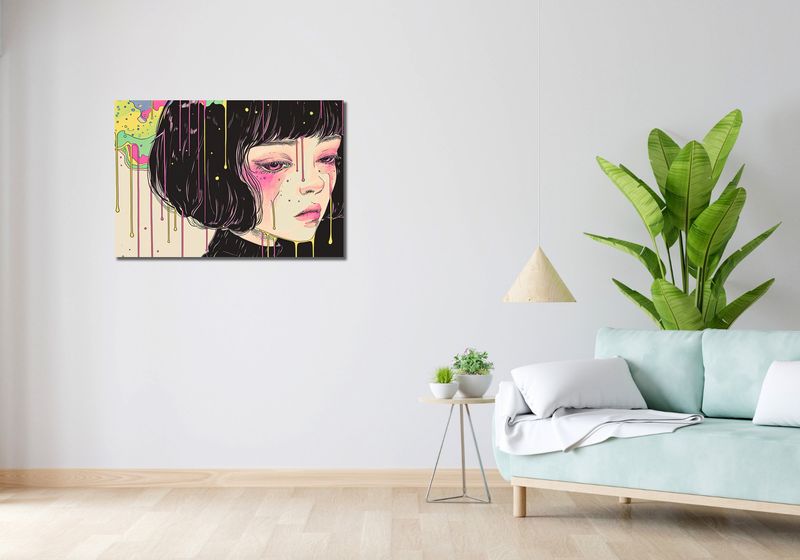 Obraz 90x60cm Strugi Kolorów zdjęcie 2