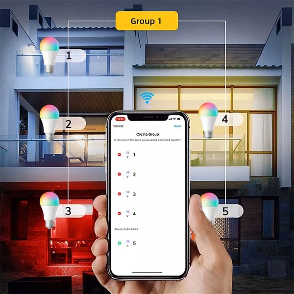 Inteligentna Żarówka LED E27 Matter WiFi HomeKit Google Home Alexa zdjęcie 9