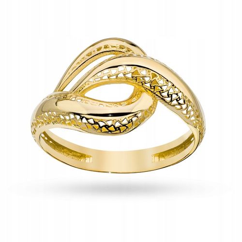 ZŁOTY PIERŚCIONEK Ażurowy pr. 585 PRZEPLATANY r19 na Arena.pl