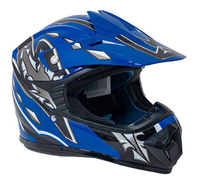 Kask Motocyklowy Enduro Niebieski M zdjęcie 1