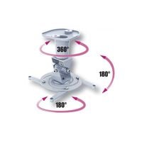 UCHWYT SUFITOWY DO PROJEKTORA 22CM 10KG BIAŁY UNIWERSALNY