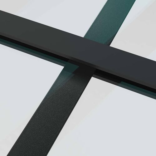 Drzwi przesuwne z zestawem okuć czarne 76x205 cm ESG szkło na Arena.pl