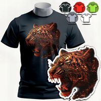 KOSZULKA T-SHIRT MĘSKI WZORY DO WYBORU - TYGRYS TIGER PUMA ZWIERZE - XS