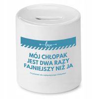 Skarbonka Dla Chłopaka Dwa Razy Fajniejszy Niż Ja Z Nadrukiem Ze Zdjęciem