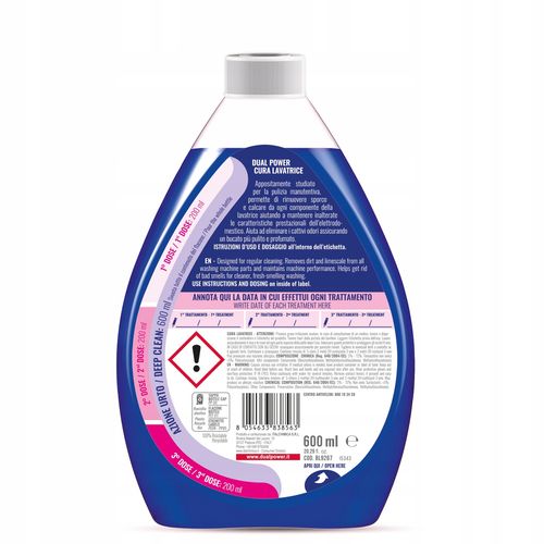 Dual Power Płyn Do Czyszczenia Pralki, 600 Ml na Arena.pl