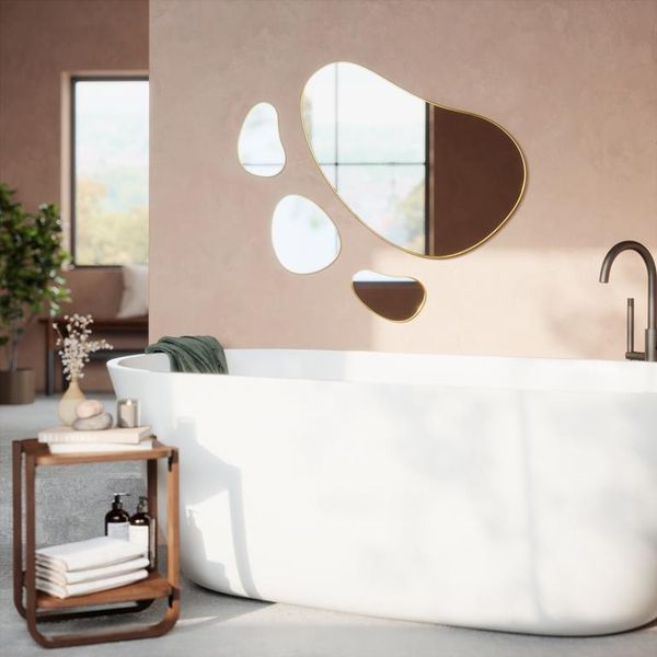 Zestaw 3 luster Hubba Pebble złote zdjęcie 3