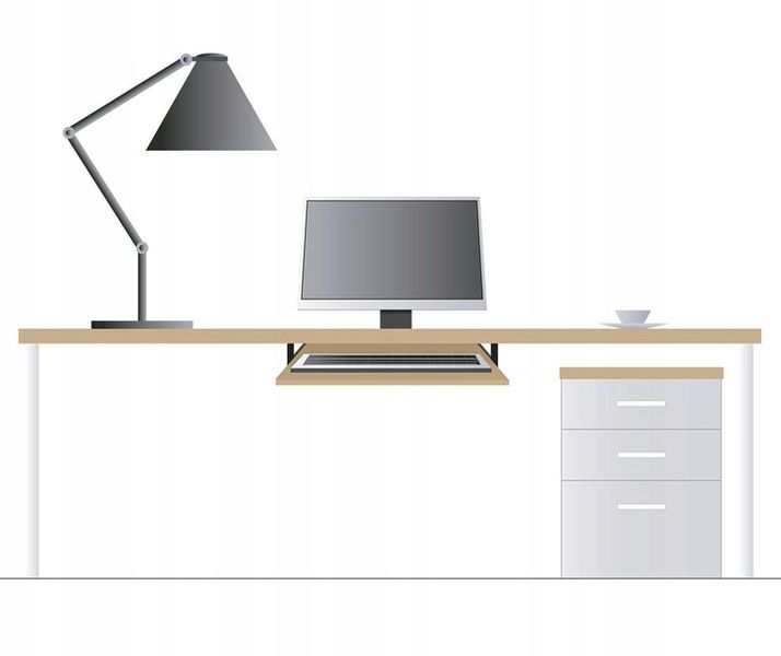 Prowadnice 358 Uchwyt półka szuflada pod biurko blat na klawiaturę zdjęcie 4