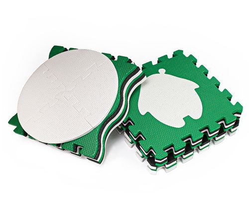 Mata Piankowa Edukacyjna Puzzle Dla Dzieci 114X114 Gruba Zielona na Arena.pl