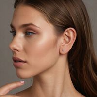 K744 Serduszka z kolorowymi kryształami kolczyki sztyfty zakręcane srebro 9