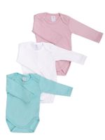 Body dziewczęce z długim rękawem gładkie 3PAK 80 YOCLUB