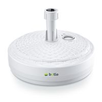 Stojak podstawa pod parasol ogrodowy maszt flaga okrągły biały Rattan