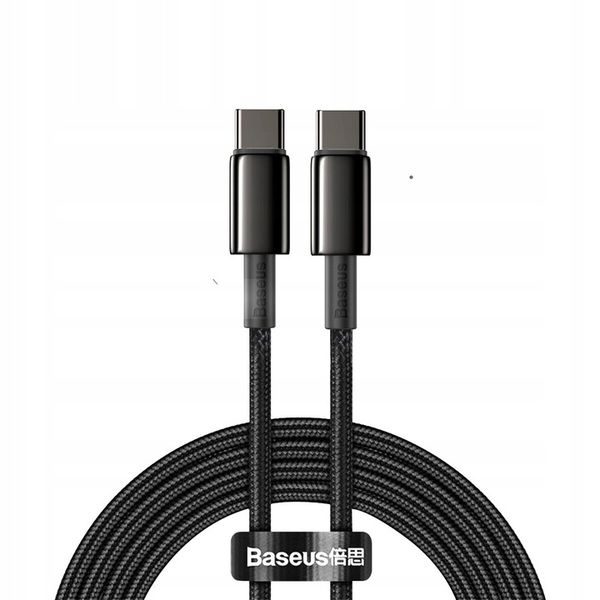 Baseus kabel Tungsten PD USB-C - USB-C 2,0 m czarny 100W zdjęcie 1