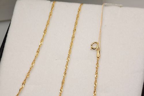 złoty łańcuszek singapur 333 1,7mm 45/50 cm na Arena.pl