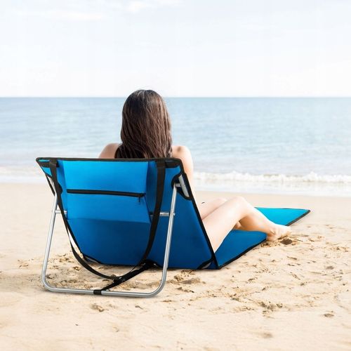 MATA PLAŻOWA Z OPARCIEM REGULOWANY LEŻAK PLAŻOWY SKŁADANY OUTTEC na Arena.pl