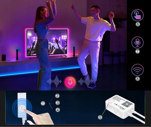 Taśma LED 15M RGB 5050 WiFi PILOT APLIKACJA+GRATIS na Arena.pl