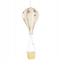 ZŁOTA BOMBKA SZKLANA BALON Z KOSZEM 20 CM NA CHOINKĘ PREZENT NA ŚWIĘTA