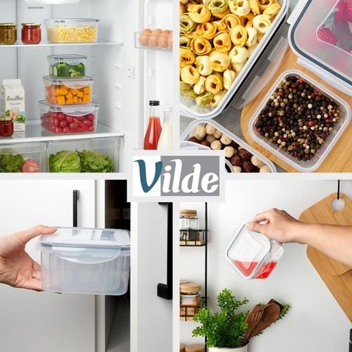 zestaw 4 pojemników na żywność z pokrywami i uszczelkami 229243 na Arena.pl