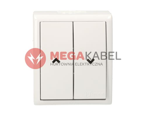 Aquarius Przycisk żaluzjowy hermetyczne 2-bieg AQZ1/11 biały SIMON na Arena.pl