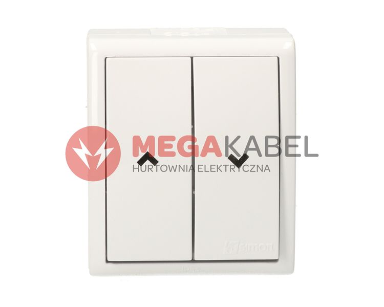 Aquarius Przycisk żaluzjowy hermetyczne 2-bieg AQZ1/11 biały SIMON zdjęcie 4