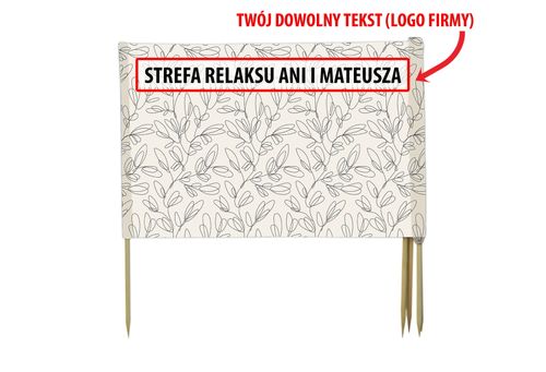 PARAWAN PLAŻOWY Minimalis. listki z indywidualnym napisem 5 PANELI 53.5 na Arena.pl