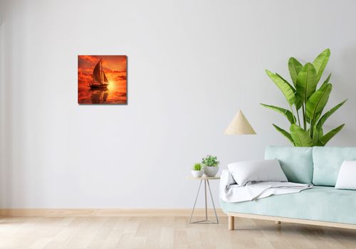 Obraz 40x40cm Pod Żaglami Zachodu Słońca na Arena.pl