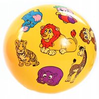 PIŁKA GUMOWA 23 CM ZWIERZĄTKA RÓŻNE KOLORY DO WYBORU