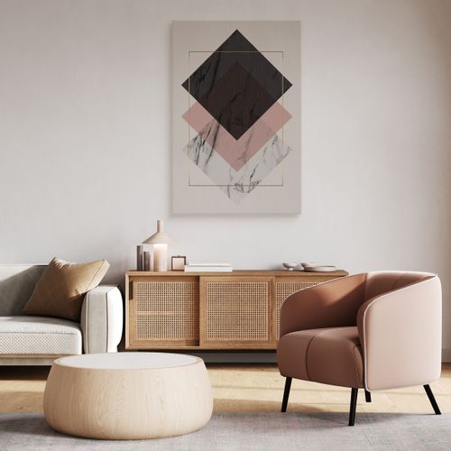 Obraz Na Płótnie Abstrakcja Pastele Marmur Styl Glamour 60cm x 90cm na Arena.pl