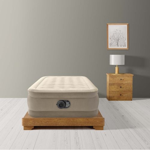 Materac dmuchany gruby jednoosobowy z pompką 191x99x46cm Intex 64426 na Arena.pl